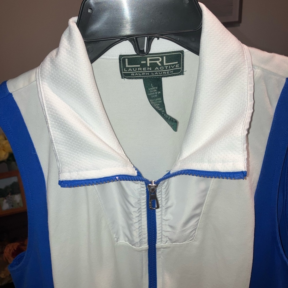 Polo Ralph Lauren Blue and White Women's Vest